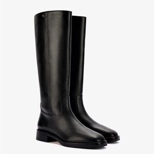 Larroude Anne Boot In Black Leather